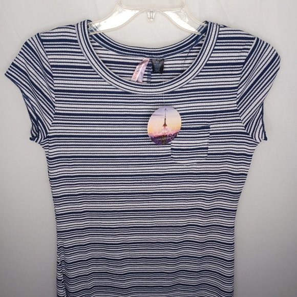 Love by Design Crew Neck knit Dress Striped New with tags - Picture 2 of 4